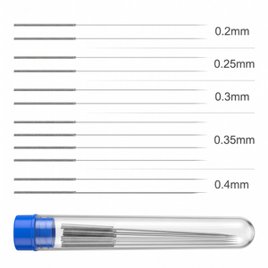 3D printer nozzle cleaning needles, set of 12 (0.2–0.4 mm)
