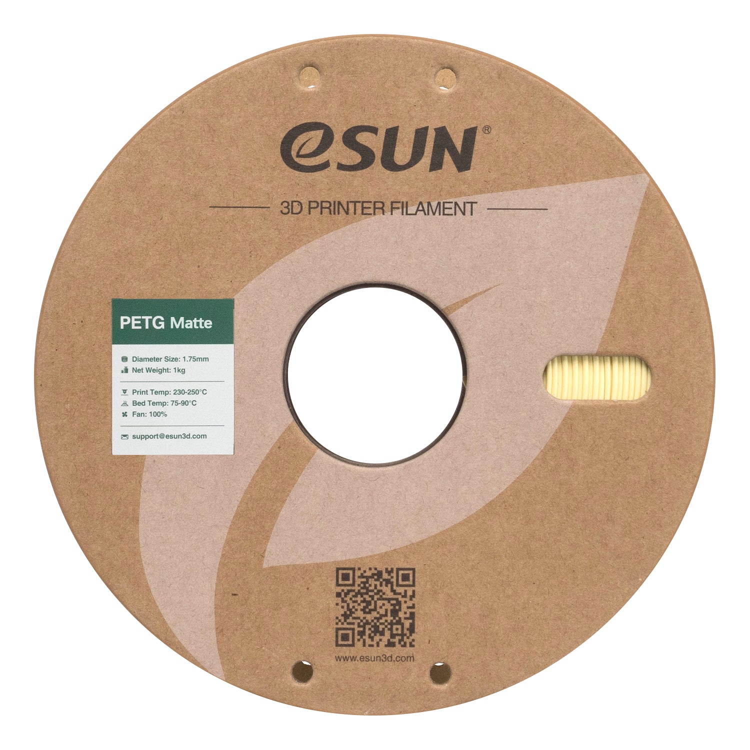 Filament PETG galben migdală mat | eSUN