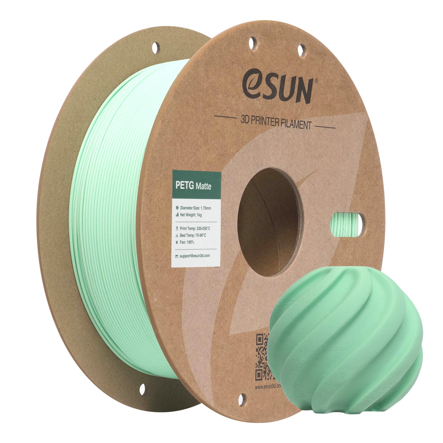 Filament PETG verde mentă mat | eSUN