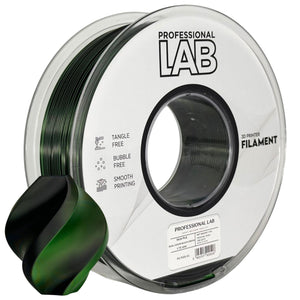 Filament Silk PLA Dual Color negru verde | Prof. Lab