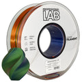 Rolă de filament Silk PLA Tri Color portocaliu albastru verde, Prof. Lab, 1,75 mm