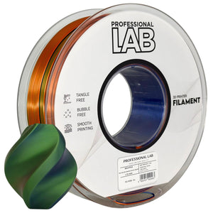 Filament Silk PLA Tri Color portocaliu albastru verde | Prof. Lab