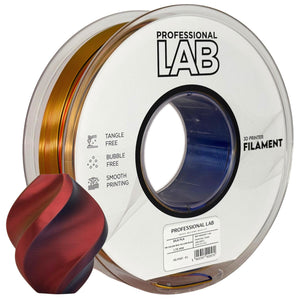 Filament Silk PLA Tri Color roșu galben albastru | Prof. Lab