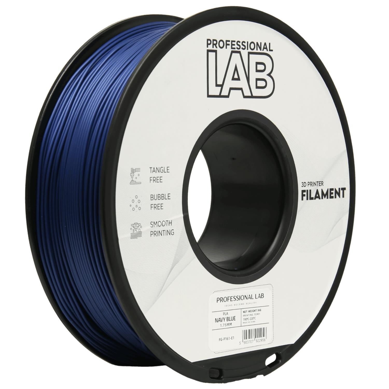 Spool of PLA navy blue filament, Prof. Lab, 1.75 mm