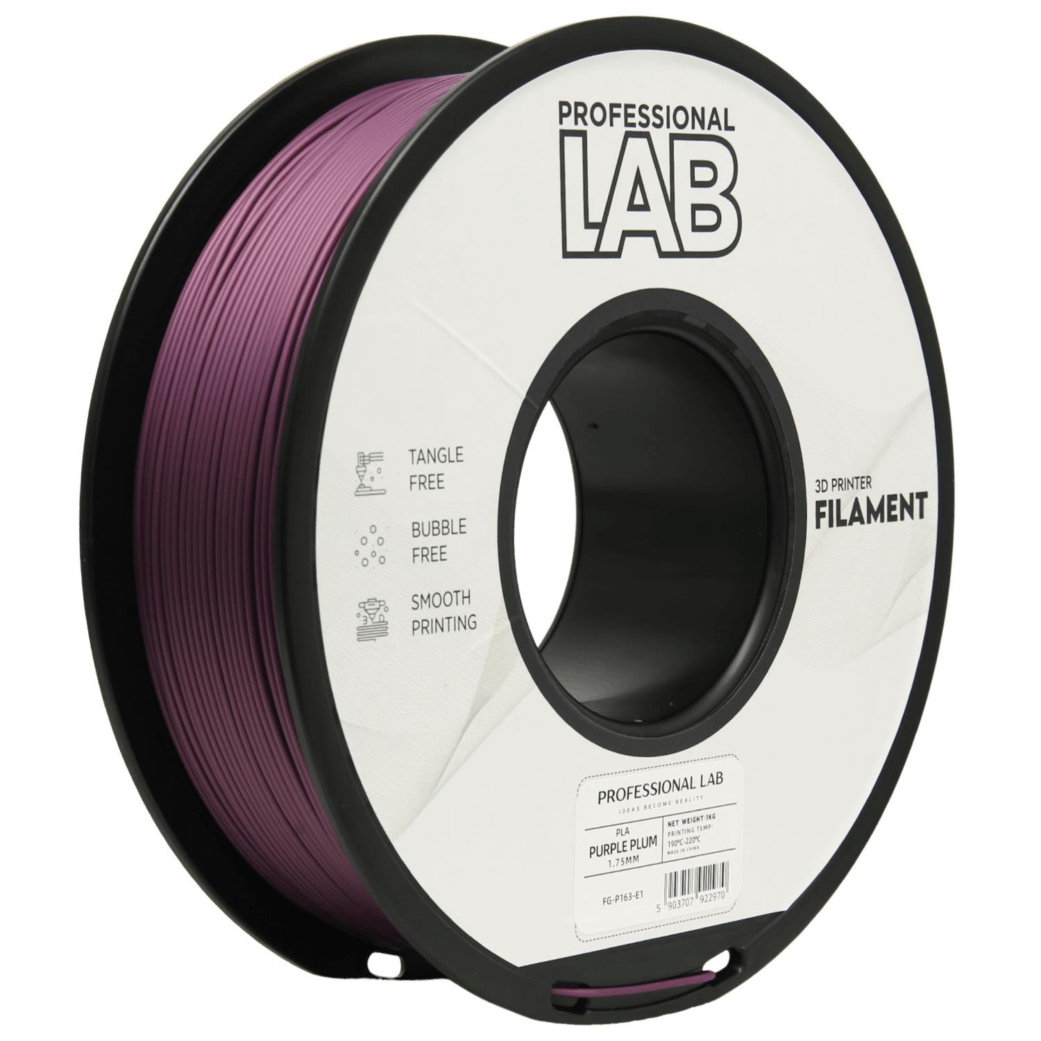Rolă de filament PLA violet prună, Prof. Lab, 1,75 mm