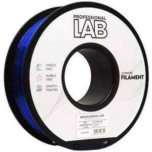 Filament PETG albastru transparent | Prof. Lab