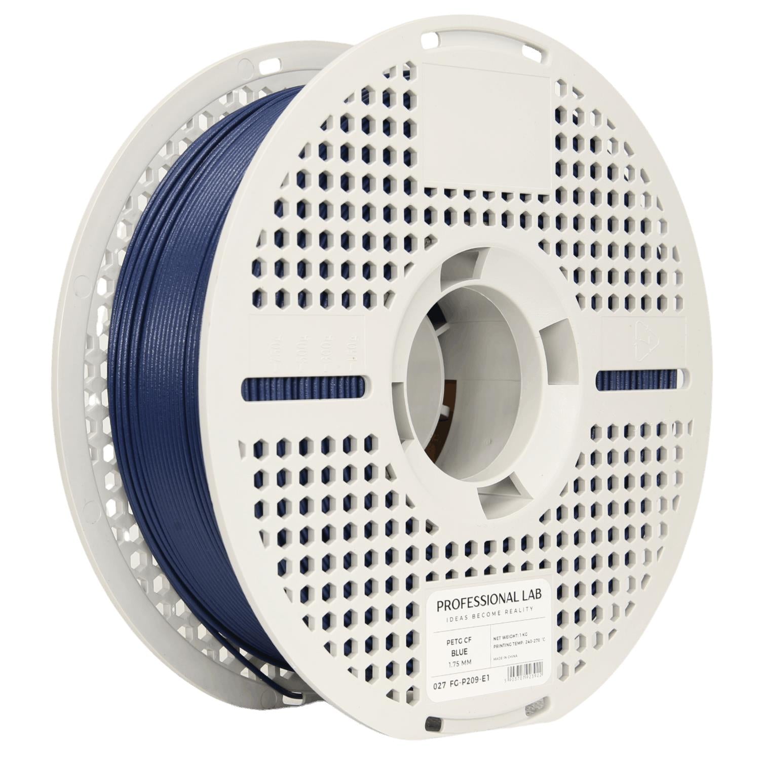 Spool of PETG-CF blue filament, Prof. Lab, 1.75 mm