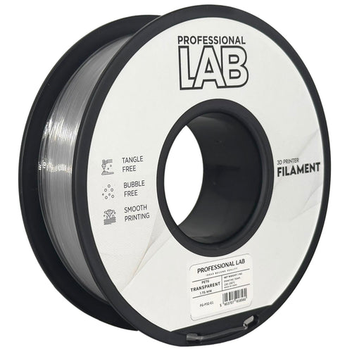 Spool of PETG transparent filament, Prof. Lab, 1.75 mm