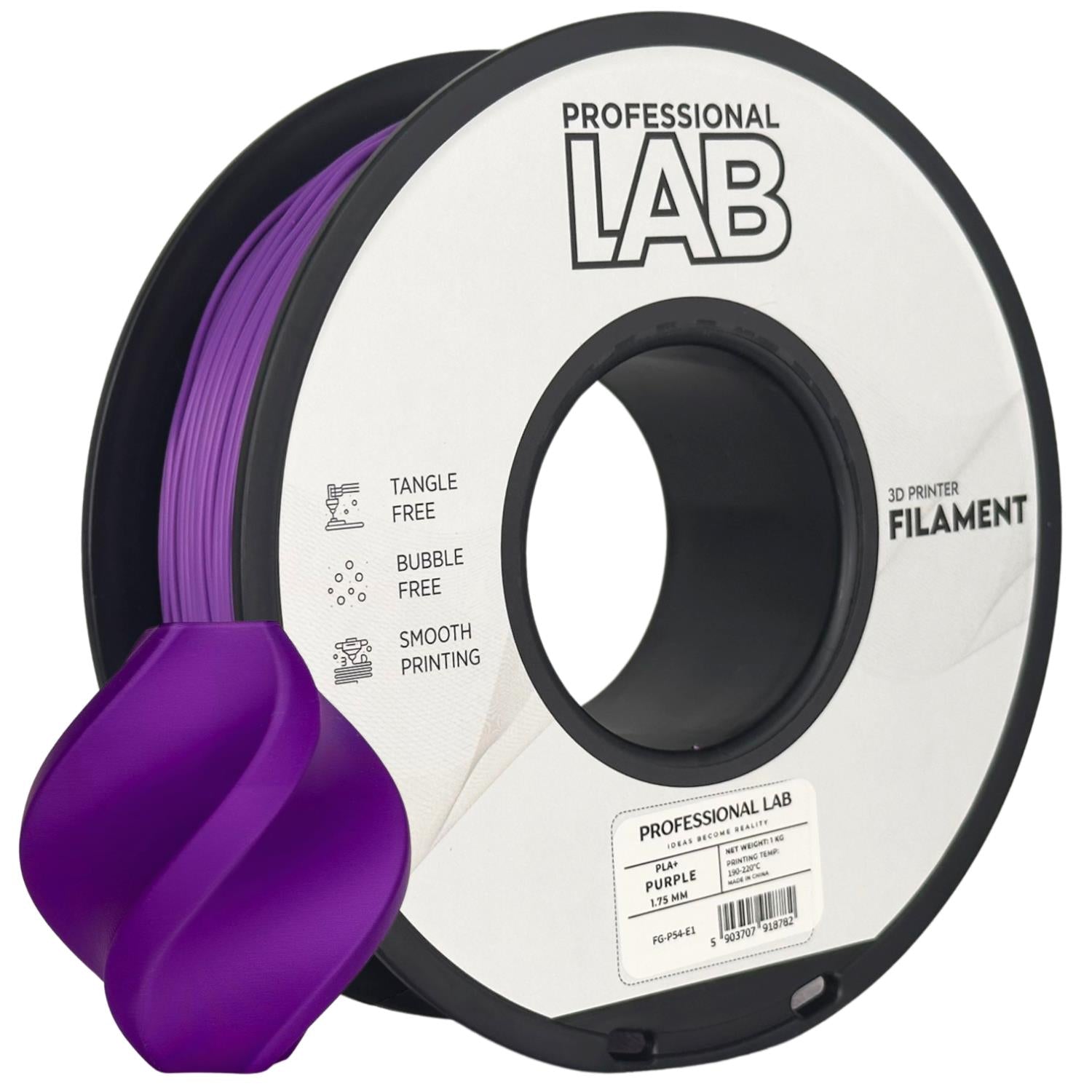 Rolă de filament PLA+ violet, Prof. Lab, 1,75 mm