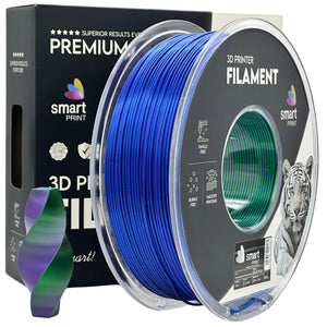 Filament Silk PLA Tri Color albastru verde violet | Smart Print