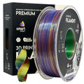 Rolă de filament Silk PLA Tri Color portocaliu albastru verde, Smart Print, 1,75 mm