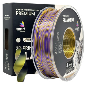 Filament Silk PLA Tri Color black gold purple | Smart Print