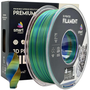 Filament Silk PLA Tri Color roșu albastru verde | Smart Print