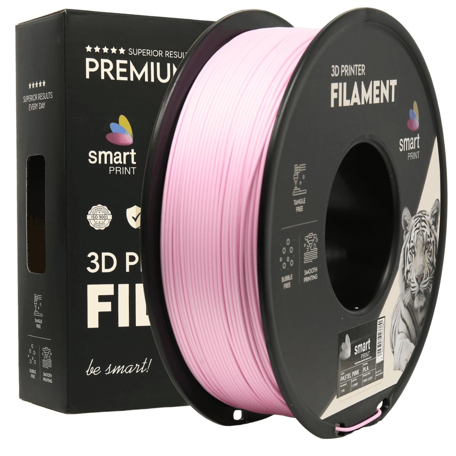 Rolă de filament PLA roz pastel, Smart Print, 1,75 mm