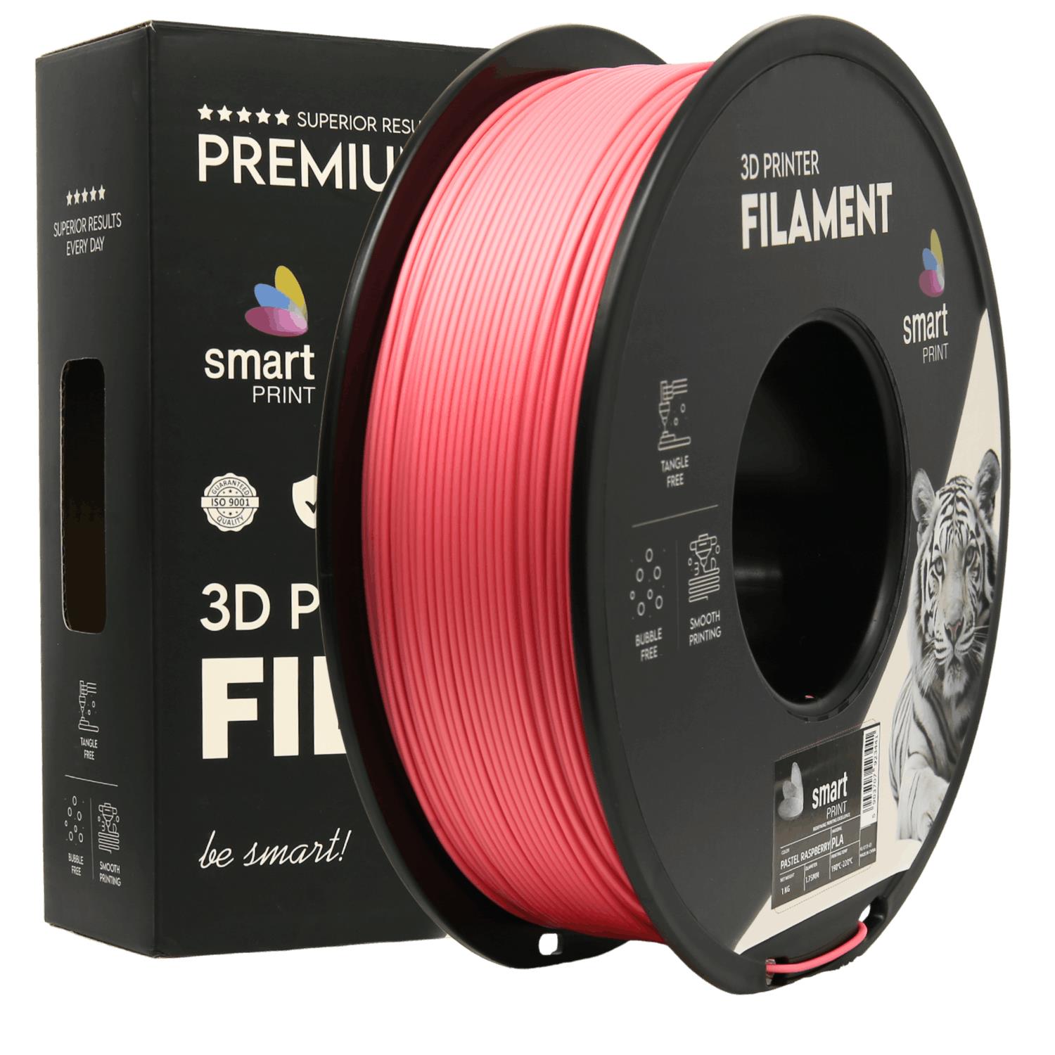 Spool of PLA pastel raspberry filament, Smart Print, 1.75 mm