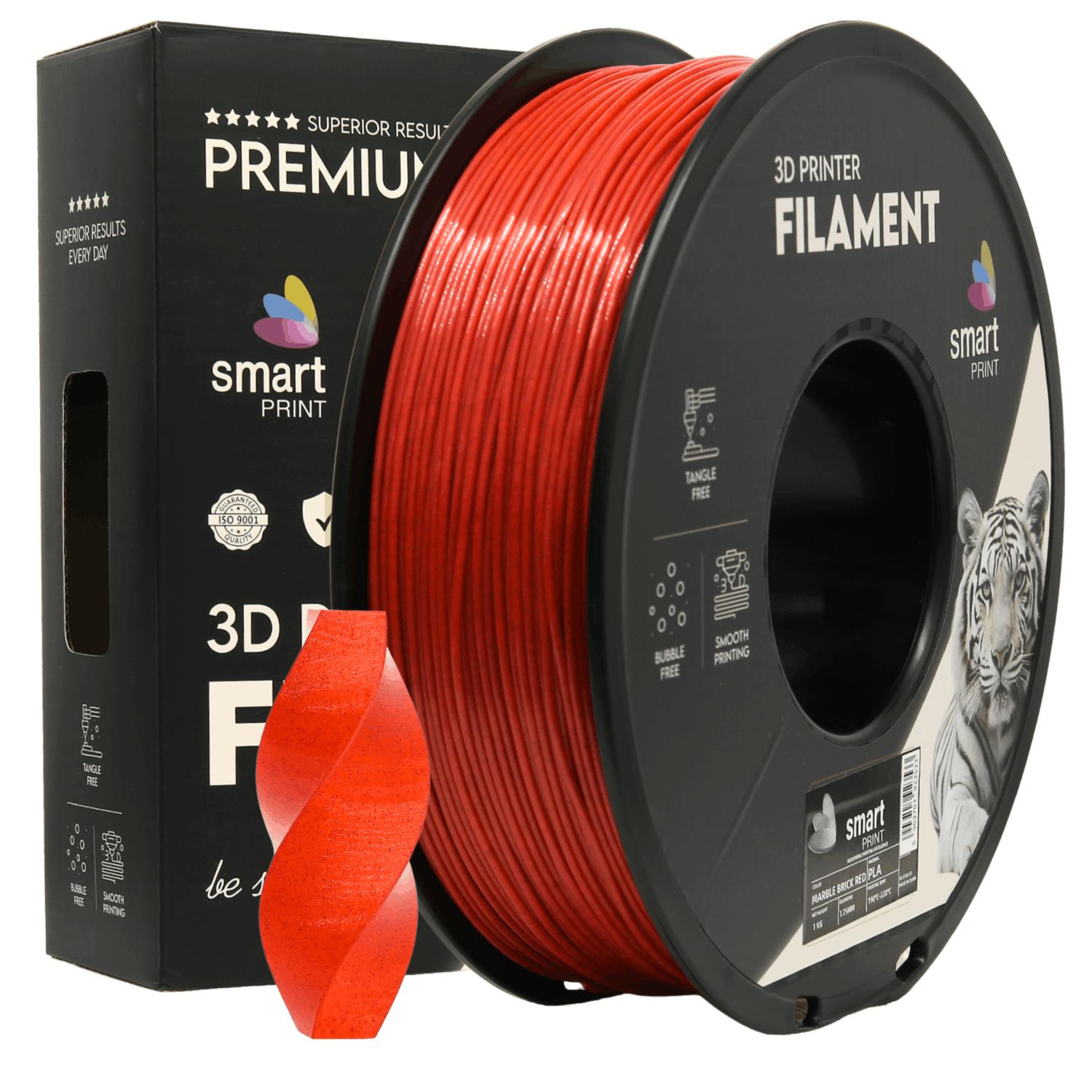 Rolă de filament PLA marmură cărămidă, Smart Print, 1,75 mm