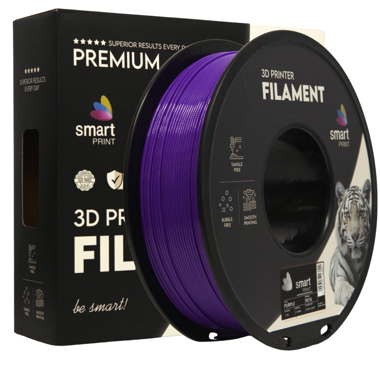 Spool of PETG purple filament, Smart Print, 1.75 mm