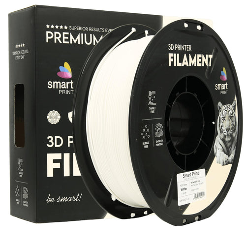Rolă de filament PETG alb mat, Smart Print, 1,75 mm