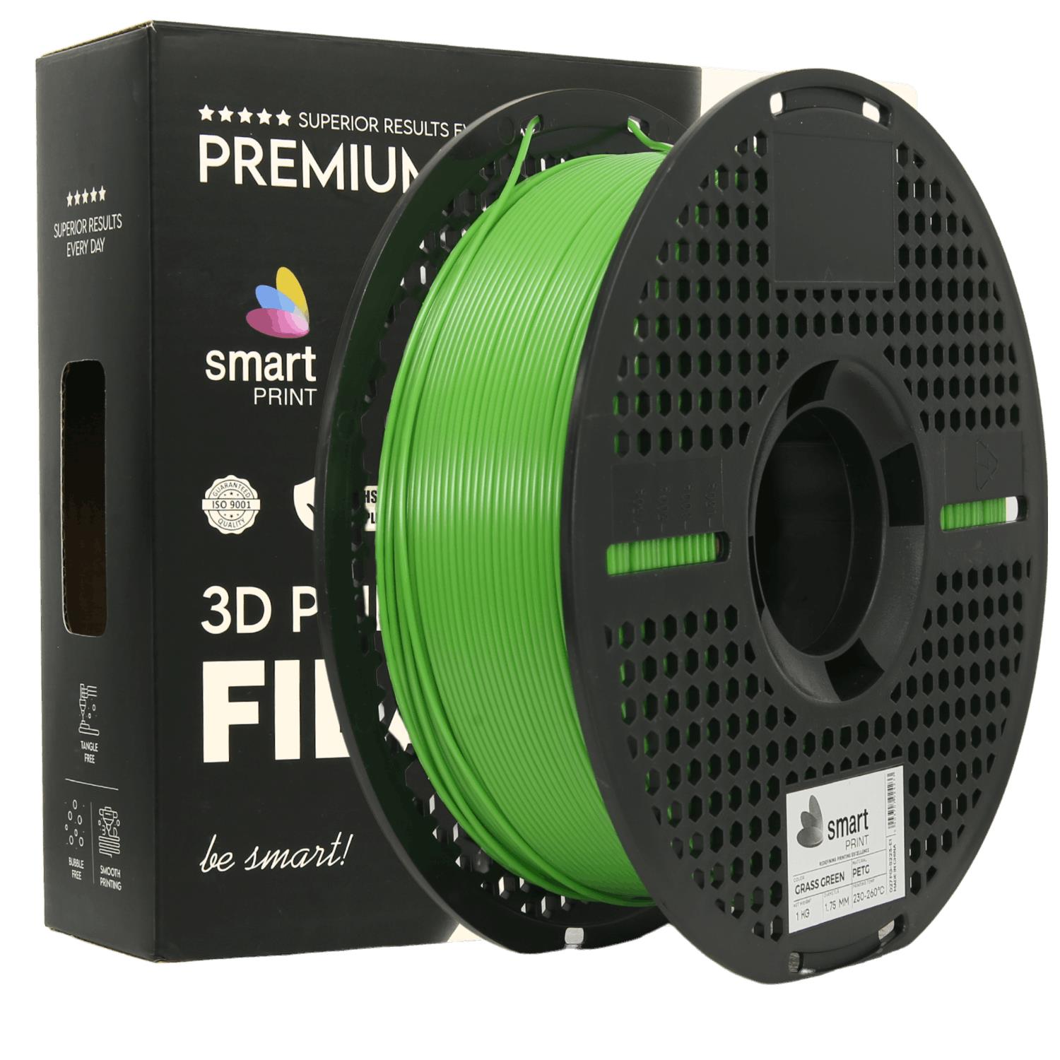 Rolă de filament PETG verde iarbă, Smart Print, 1,75 mm