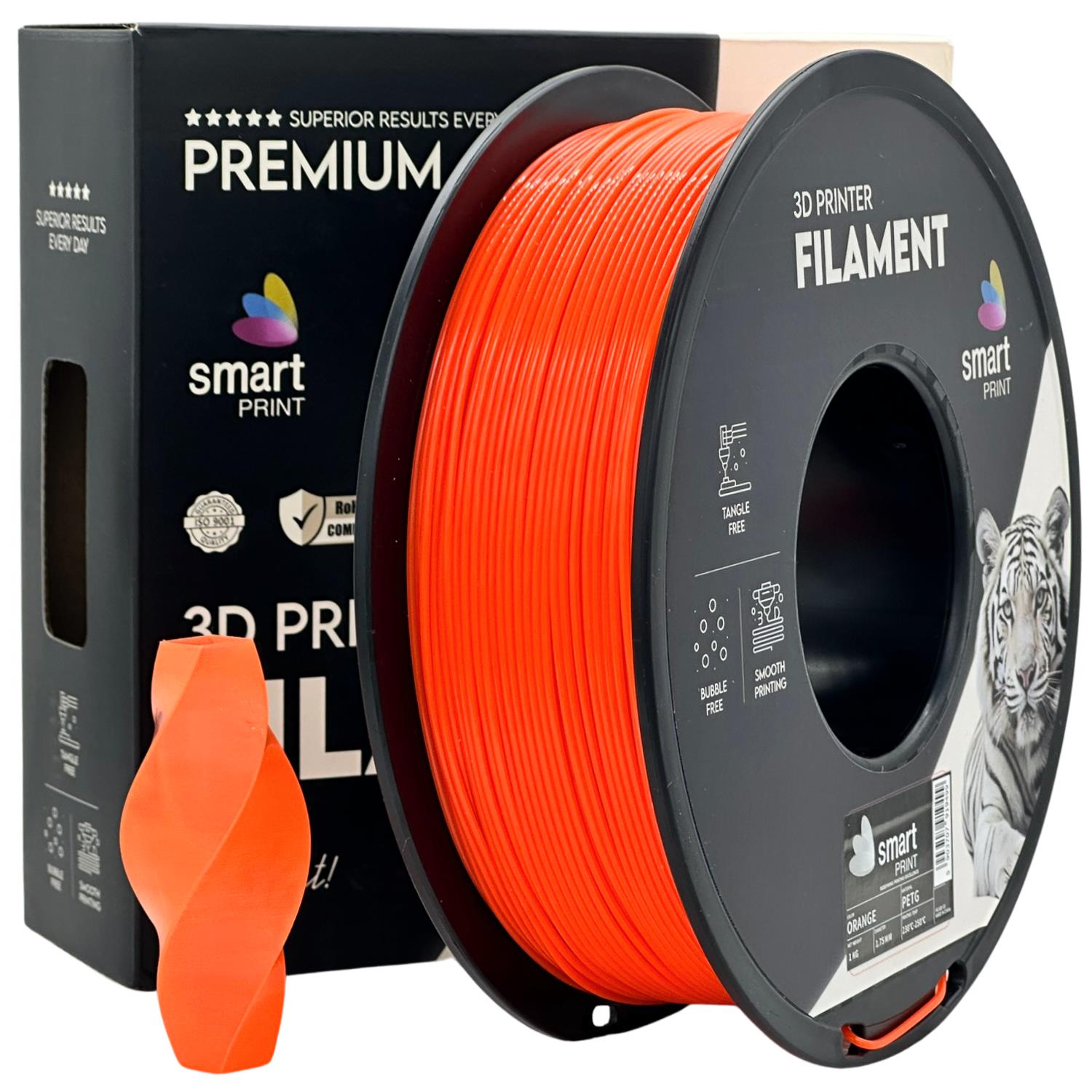 Rolă de filament PETG portocaliu, Smart Print, 1,75 mm