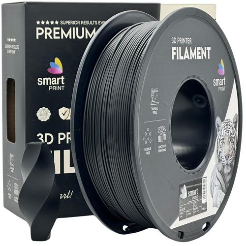 Spool of PLA black filament, Smart Print, 1.75 mm