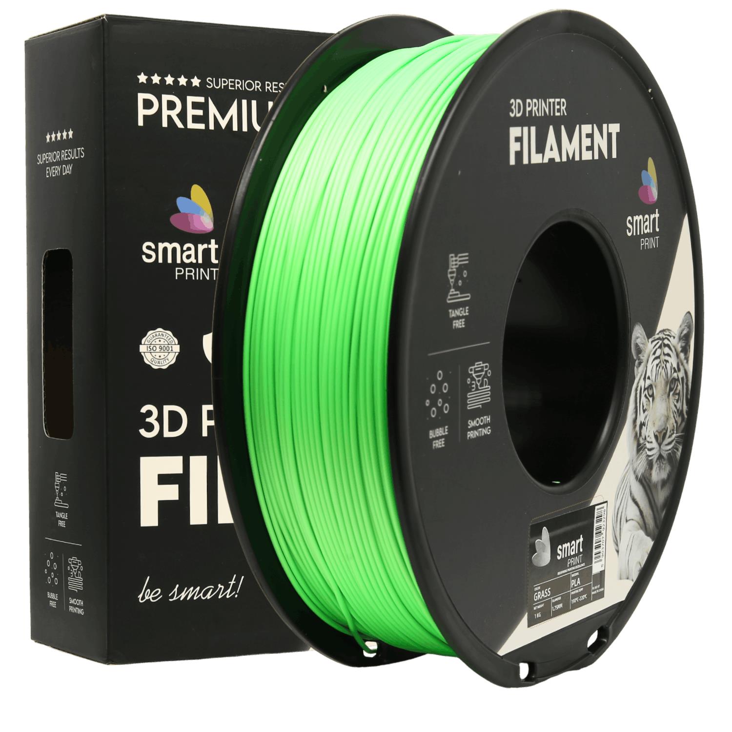 Rolă de filament PLA verde iarbă, Smart Print, 1,75 mm