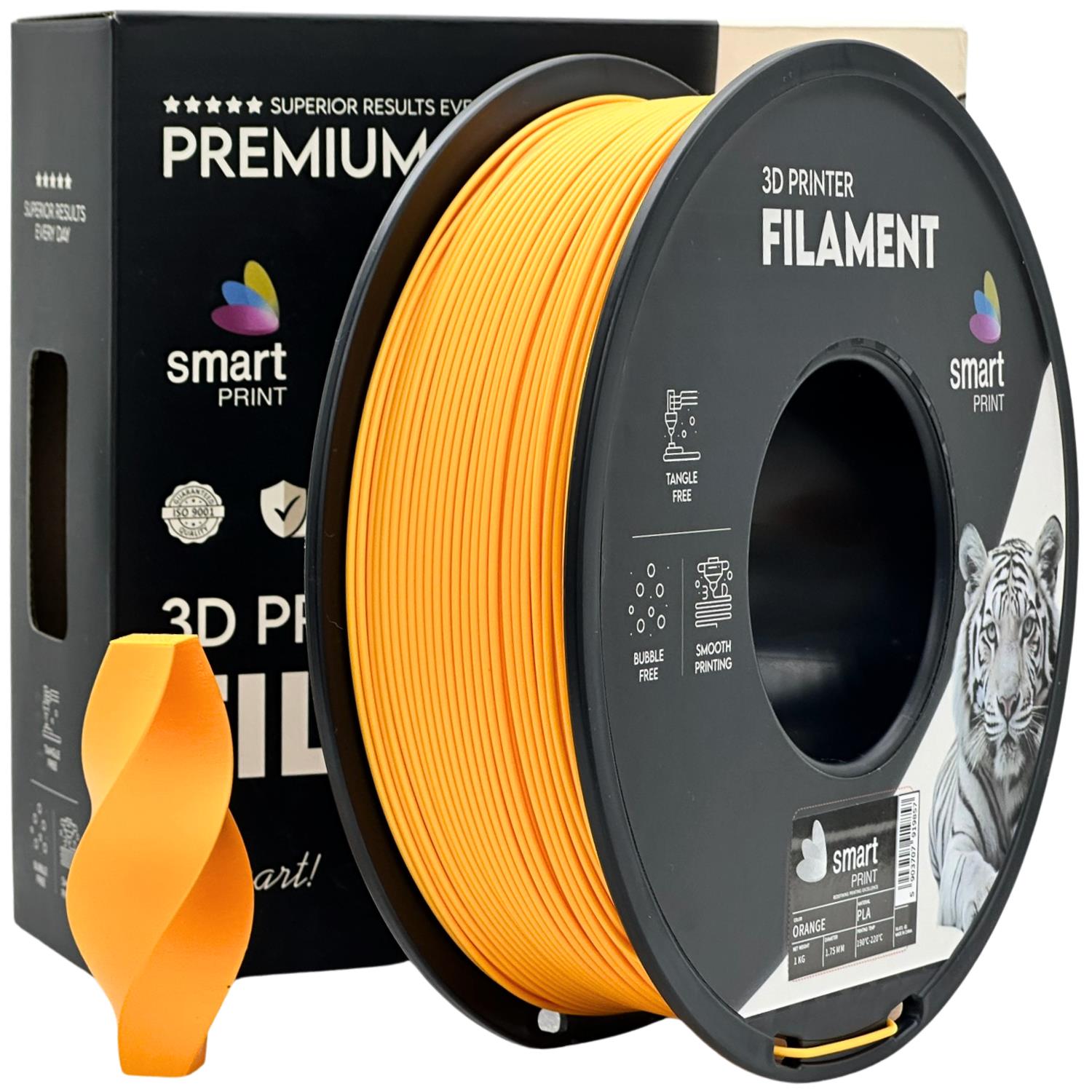 Rolă de filament PLA portocaliu, Smart Print, 1,75 mm