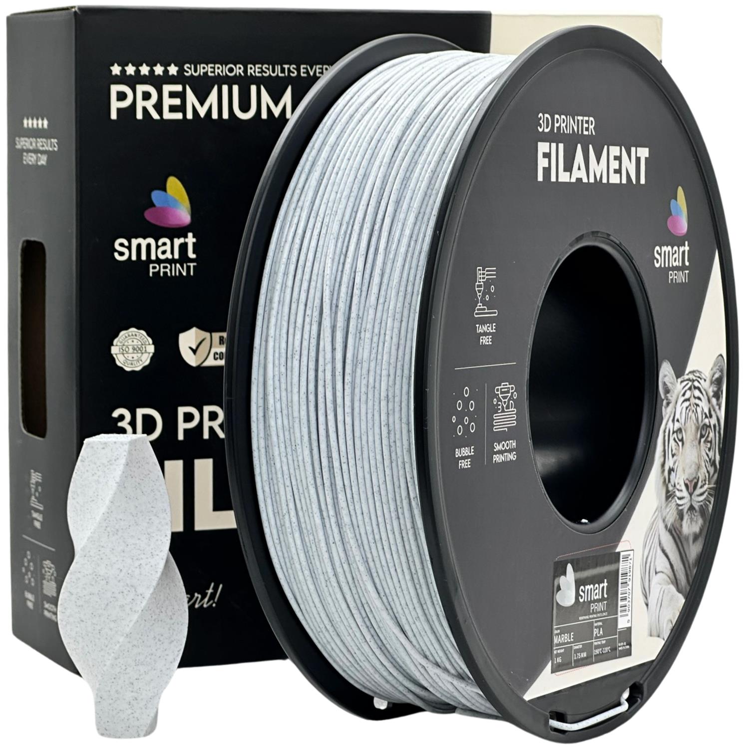 Rolă de filament PLA marmură, Smart Print, 1,75 mm